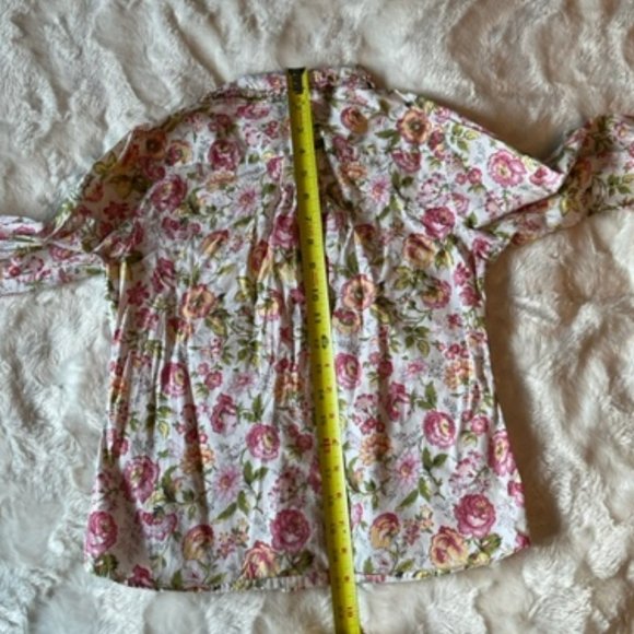 Lands' End Girls Long-Sleeve Floral shirt Size 8+ - Picture 4 of 14